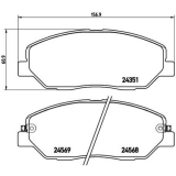 Комплект спирачно феродо, дискови спирачки за Hyundai Santa Fe 2 от 06 до 12 г VP3003602209H
